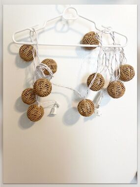 Decorative Lantern Globe Rattan Wicker Ball String Lights